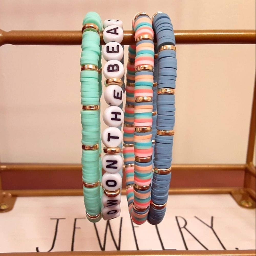 SNOW ON THE BEACH Stretch Bracelets - Set of 4